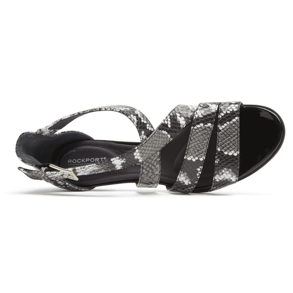 Rockport Sandaler Dame Grå - Total Motion Edith Strappy - JHCX04961